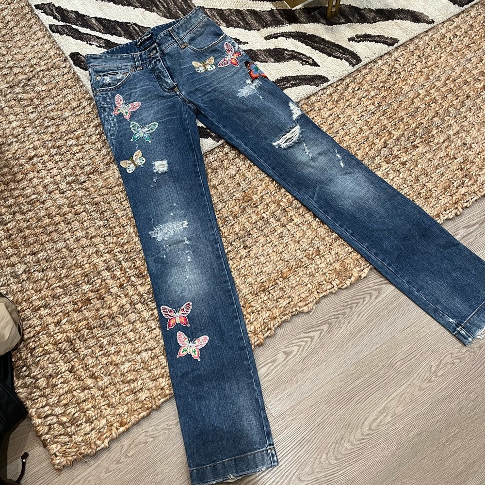 Dolce and Gabbana Butterfly Jeans